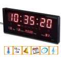 Led Digital Calendar Jh3615 Digital Led Wall Clock, Length 36 Cm With Calendar And Temperature Display. 