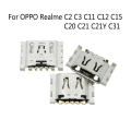 Micro USB Connector Charging Port Connector Socket Replacement For OPPO Realme C2 C3 C11 C12 C15 C20 C21 C21Y C31. 