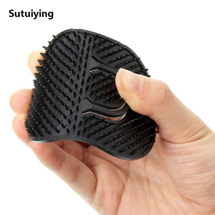 Sutuiying 3Pcs Small Round Hair Brush Pocket Comb Hair Men Beard New Mustache Palm Travel Scalp Massager Portable