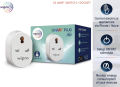 Wipro 16A Smart Plug - Suitable For Large Appliances Like Geysers, Microwave Ovens, Air Conditioners (Compatible With Alexa And Google Assistant). 