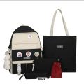5 in 1 Korean Style Casual Backpack Highschool Student School Bag. 