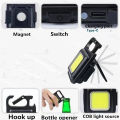 Mini LED Flashlight Keychain Multifunctional Portable COB Camping Lamps USB Charging Work Lights Fishing Lanterna. 