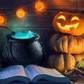 Halloween Witch Pot Smoke Machine Fog Maker Water Fountain Fogger Color Changing Fog Machine Prop Decor UK Plug. 