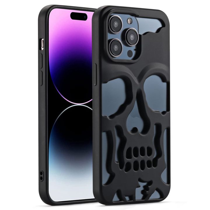 Cool%20Hollow%20Skull%20Matte%20Soft%20Phone%20Case%20for%20Apple%20iPhone%2012%20Pro%20Max%20(%20Multicolor)%20-%20Image%203