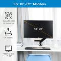 Gas Spring Single Arm Desk Monitor Stand With Vesa Mount For 17 To 27 Inch Screen. 
