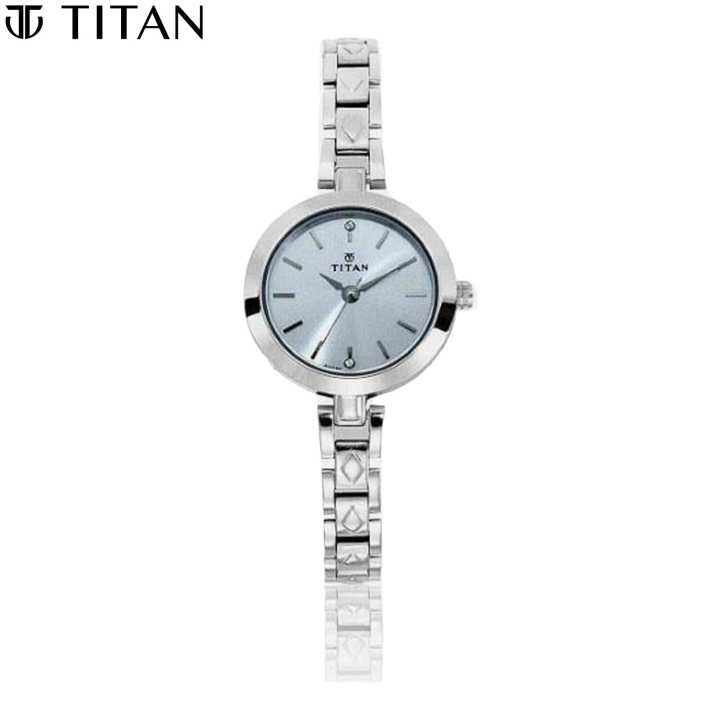 Titan Karishma Silver Dial Analog Watch For Women - 2598Sm01 - Silver Strap | Fashion Titan Watch For Women