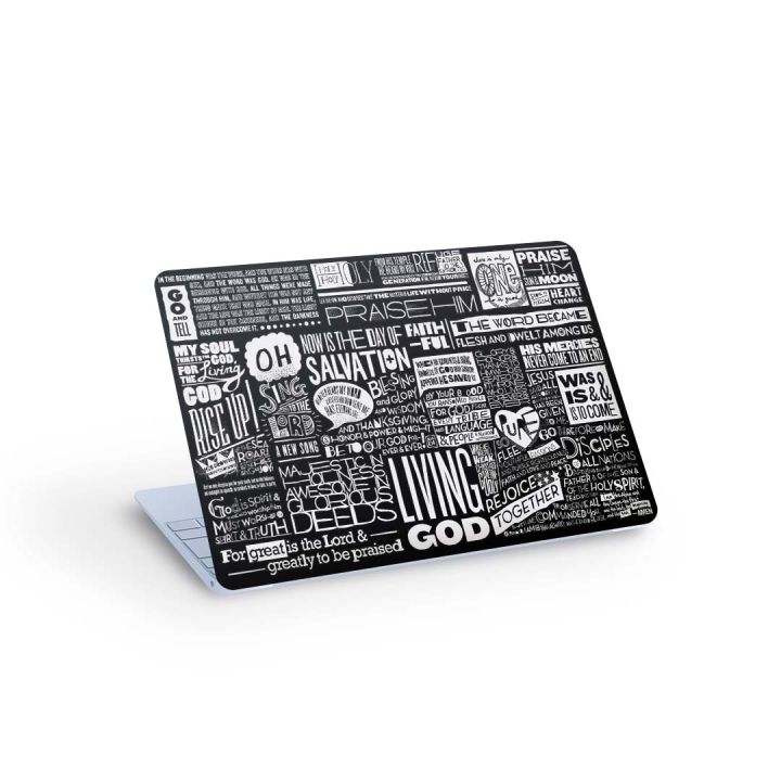 Laptop Back Sticker For Up to 15.6inch Laptop (Random Text Graphics)