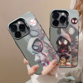 MissConnie Q-version Black White Spider Man Phone Case Compatible for IPhone 15 11 12 13 14 7 8 Pro Max XR X XS Max Soft Shockproof Cover. 