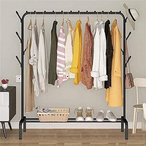 Metal%20Garment%20Rack%20With%20Lower%20Storage%20Shelf%20With%20Hooks%20Heavy%20Duty%20Clothes%20Coat%20Stand%20Closet%20Organizer%20-%20Image%203