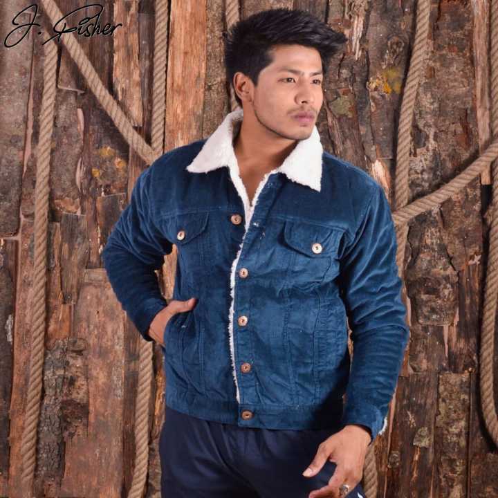 Corduroy Fur Jacket For Men