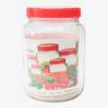 Transparent Glass Achar Jar Pot. 