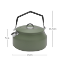 1L Portable Kettle Camping Stovetop Teapot with Folding Handle Outdoor Water Bottle Teapot Easy to Use About 15 X 9cm Green. 