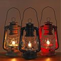 Outdoor Oil Lamp, Burning Lantern Lamps for Home Tent Black. 