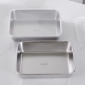 1PC Stainless Steel Refrigerator Food Storage Box With Plastic Lid Prepare Food Freshness Preservation Box Picnic Box Dounp. 