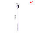 Bizzy 1pc creative stainless steel long handle coffee spoon stirring ice spoon Dounp. 