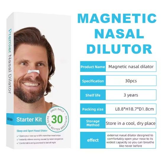 Magnetic Anti Snore Stop Snoring Nose Clip Device 2in 1