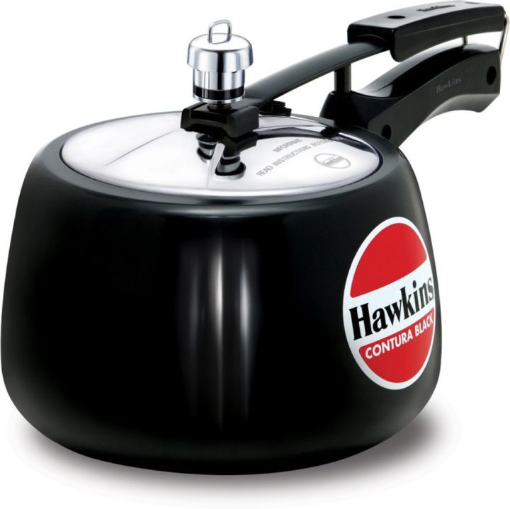 Hawkins CB30 Contura Hard AnoHawkins Contura Black  Pressure Cooker (CB30) 3 L Capacity (Hard Anodized)dised Black Pressure Cooker- 3.0 Ltrs