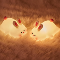 Big Face Rabbit Light LED Portable Rechargeable Bunny Lamp Night Light for Baby Nursery USB Dimmable Rabbit Night Lamp. 