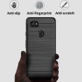 Carbon Fiber Case for Google Pixel 2 XL -  Thin Soft Flexible TPU Silicone Skin Rubber r Anti-Scratch Shockproof Protective Cover. 
