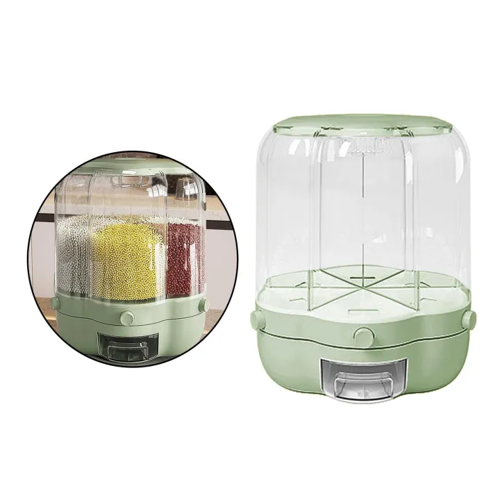 Grain%20Dispenser%20Rotating,%20Dry%20Food%20Dispenser%20with%20Six%20Grids%20Small%20size%20-%20Image%202