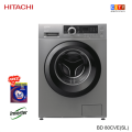 HITACHI 8Kg Fully Automatic Inverter Front Load Washing Machine BD80CVE (SL). 