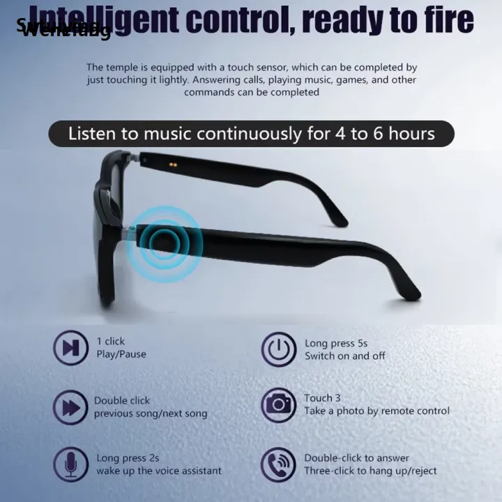 Wenefang%20Sutuiying%20Hot%20GS05%20Smart%20Glasses%20For%20Men%202%20in%201%20UV%20Protection%20Portable%20Polarized%20Hot%20Selling%20Anti-blue%20light%20Black%20Frame%20White%20Lenses%20Music%20Sunglasses%20-%20Image%205