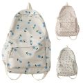 Embroidery Floral Backpack Kawaii Handbag Large Capacity Students School Bag Travel Bag Storage Bag Floral Shoulder Bag School. 