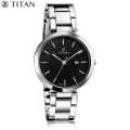 Titan 2480Sm08 Neo-Li Black Dial Analog Watch For Women - Silver | Fashion Titan Black Dial Analog Watch For Women. 