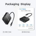 ACASIS 6-in-1 Hub Docking Station with USB 3.0 Port PD100W Fast Charging HDMI 4K30HZ for MacBook Air/Pro, compatible with Thunderbolt 3/4 Type-c adapter. 