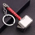 Marvel The Avengers Thor Hammer Metal Key Chain Keyring Men Women Key Holder Car Keychain Accessories Backpacks Gift. 