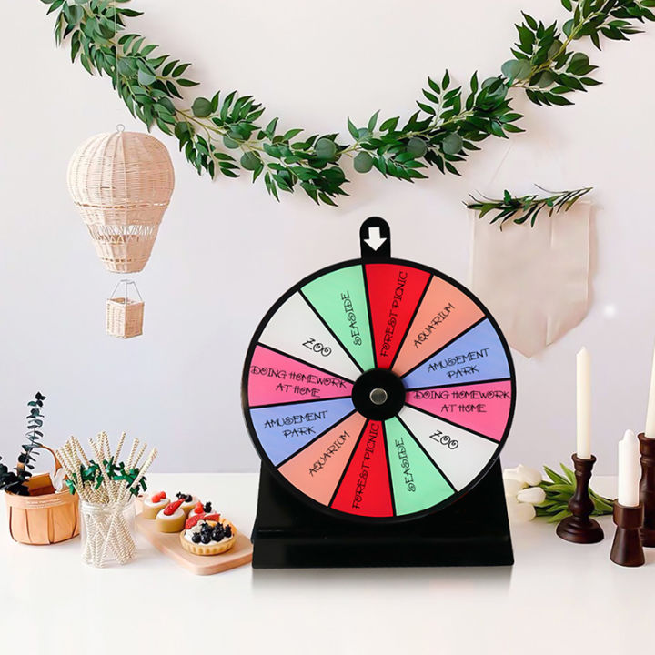 Toys Wheel Prize Spin Game Fortune Party Turn Plate Wall Carnival Raffle The Draw Tabletop Lottery Machine Winner Fun Turntable JUE