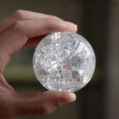 Spinning Cracked Crystal Ball for Water Indoor Fountain Water Fountain Spinning Crystal Glass Ball Indoor Water Fountain Spinning Crystal Replacement Glass Ball