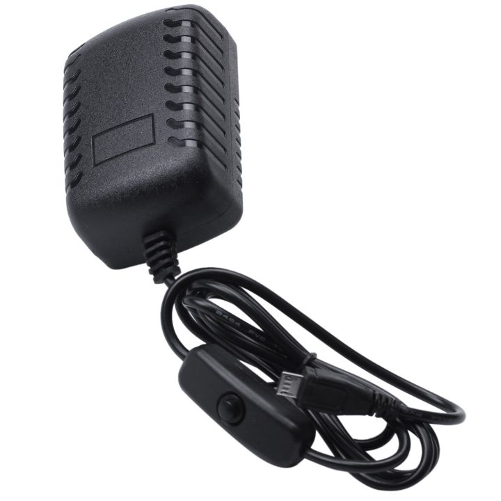 US Plug 5V3A 5V/3A 3 Model B+Plus Power Adapter ON/OFF Switch Button ...