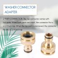 2 Pack Brass Garden Hose/Hosepipe Tap Connector 1/2 Inch and 3/4 Inch 2-in-1 Female Threaded Faucet Adapter. 