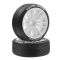 ARELENE 4pcs 65mm Hard Drift Tire Wheel for 1/10 TT01 TT02 XV01 PTG-2 RC Drift Car Green. 