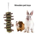 NAMUNY 10 Pcs Set Hamster Chew Toys Natural Wooden Gerbils Rats Chinchillas Toys Accessories Dumbbells Exercise Bell Roller Teeth Care Molar Toy For Guinea Pig Bunny Rabbits. 