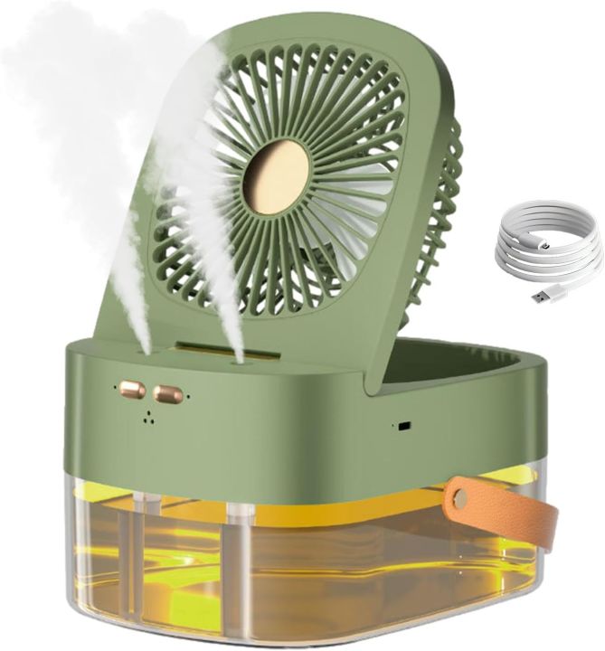 Mist Table Fan Misting Fan, Water Misting Spraying Mist Fan, Humidifier Fan, Desktop ...