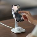 ESR HaloLock 2-in-1 Wireless Charger with CryoBoost Compatible with MagSafe Charger Stand Phone-Cooling Fast Charging. 