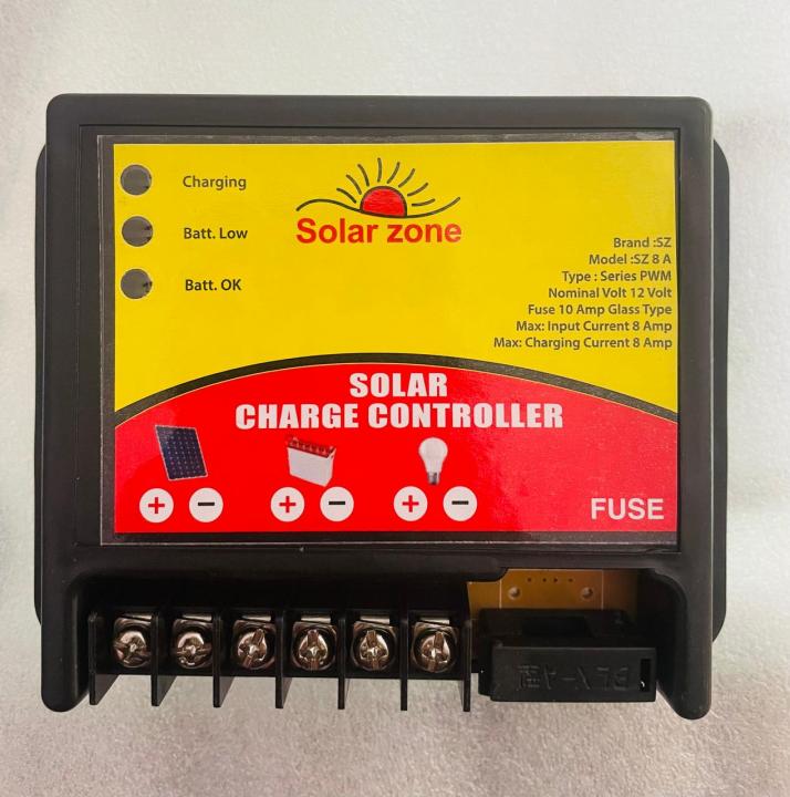 Solar Charge Controller With Charging, Battery Low, Charged Indicator
