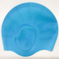 Accessories for suitable swim caps solid color durable high quality silicone swim caps with earmuffs, male and female surf diving swimming. 