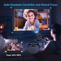 HY320 Mini 4K Android Projector – 300ANSI, WiFi6, BT5.0, Auto Keystone, 40-150”   Android 14 RAM 2GB ROM 32GB. 