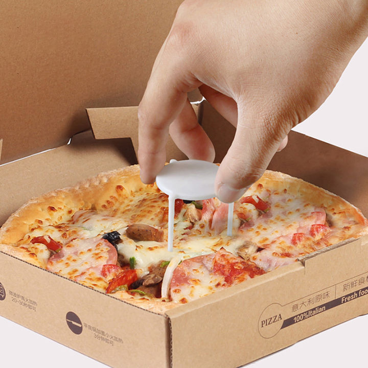 100Pcs Pizza Saver Stand White Plastic Tripod Stack Fixing Rack Pizza Box Holder Kitchen Baking Accessories LINGLE
