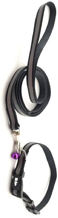 Puppy%20Collar%20%7C%20Kitten%20Collar%20%7C%20Cat%20Collar%20And%20Leash%20Set%20Reflective,%20Night%20Safety%20%7C%20Adjustable%20With%20Bell%20-%20Image%205