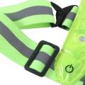 Work Fishing Sports Vest LED Reflective Vest Double-sided Lighting High Visibility Night Running Light Up Vest Night Warning Adjustable Waist/Shoulder Running Gear Cycling. 