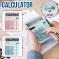 【StyleSphere123】2021New Color Calculator 12-digit Display Office Student Solar Dual Power LCD Display Desktop Basic Calculator. 