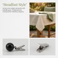4 pcs Pendant Gravity Ball Curtain Weight Ball Windproof Durable Table Cloth Weights Rustproof with Clip Heavy Duty Drapery Weights Outdoor Use. 