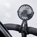 JAERBEE Pink Portable USB Rechargeable Silent Mini Fan 3 Speed Adjustable with Lighting Function for Car Seat Stroller. 