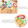 50Pcs Plastic Keychain  Key Chains  Key Fobs Luggage Id Label Name Cards Tags With Split Ring For BaggageKey Rings Accessories. 