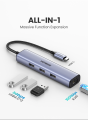 USB C to Ethernet Adapter, 4 in 1 Multiport Hub with Gigabit RJ45, 3 x USB 3.0 Ports. 