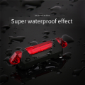 Helmet Bicycle Signal Light Waterproof Rear Tail Light Cycling Portable Detachable Light LED USB Style Rechargeable, B-Red. 